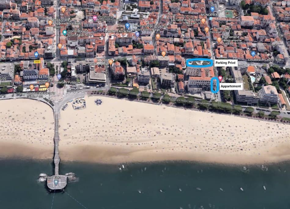 Grand Hotel - Magnifique Appartement Bord De Plage Centrale Arcachon Esterno foto